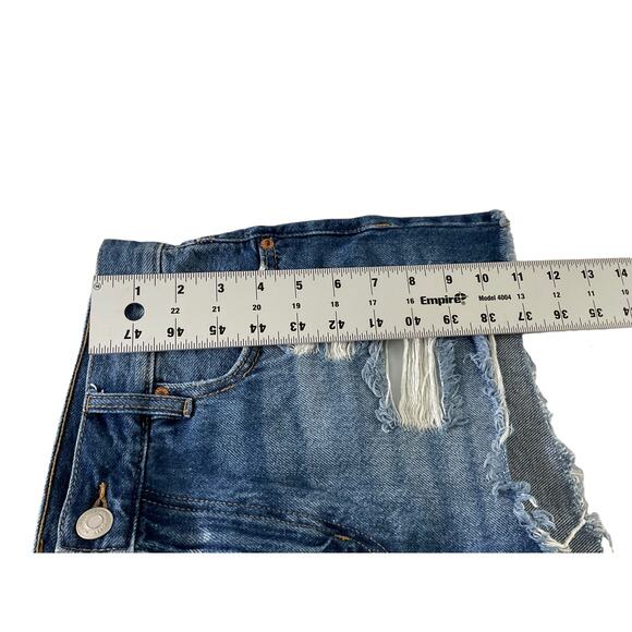 Aeropostale Vintage High Rise Shorty Distressed Denim Jean Shorts Size 6 Reg - Picture 6 of 13